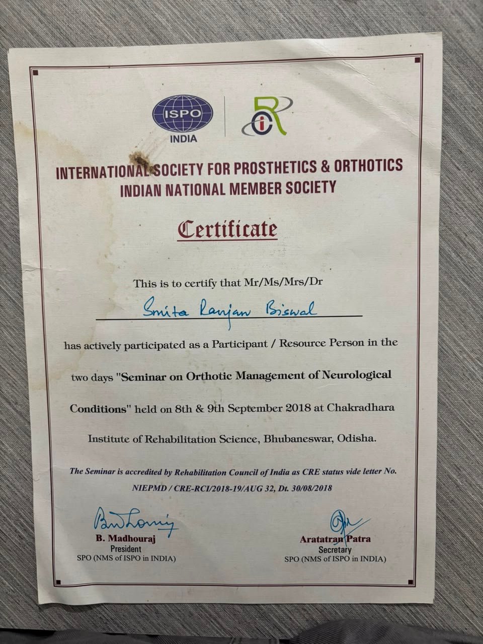 Certificates